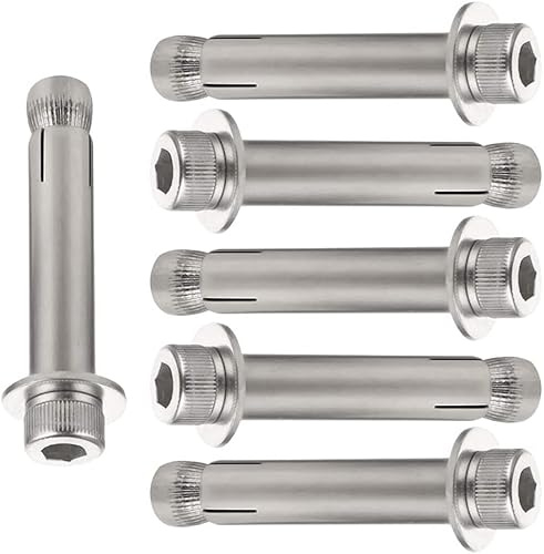 pernos de expansión, Anclaje de protección for exteriores - Pernos de anclaje con tornillos de expansión for fijación segura, hormigón, M8*50-12 6 piezas(M8*120 6pcs)