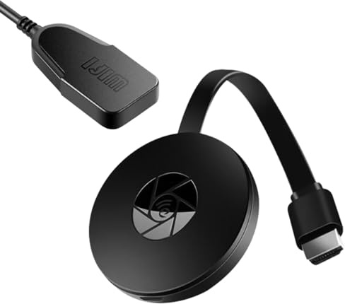 Dongle TV sans fil, adaptateur d'affichage sans fil Bluetooth 1080P pour Chromecast/Miracast/Airplay/iOS/Android/Mac/Windows/PC Moniteur TV Stick Screen Mirroring