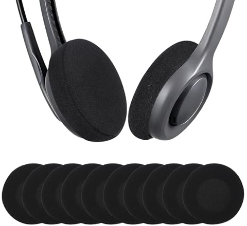 sourcing map 10 Pcs Foam Ear Pads Replacement Cushions (2.76/70mm) - Universal High Density, Soft Headphone Sponge Covers for Music/Gaming, Fits Most Standard Size Telephone/Headsets