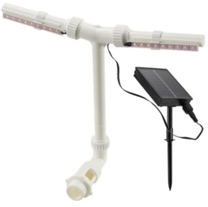 FACAIIO Fontaine de piscine avec télécommande, fontaine à énergie solaire, piscine creusée et hors sol, 6 modes d'éclairage, hauteur de jet réglable, plastique blanc, 39 cm