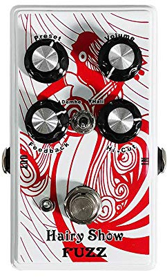 AUNMAS FUZZ-Gitarreneffektpedal, Kompaktes Gelbes Fuzz-Pedal für E-Gitarre und Bass mit Einzigartigem Design und Professioneller Klangverarbeitung