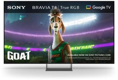 Sony BRAVIA 7 II True RGB 75 Inch TV, 4K Smart TV (Google TV), RGB LED, XR Processor with AI Technology, 120hz Television with Dolby Vision/Atmos, PS5 compatibility, 75XR75M2, 2026 Model