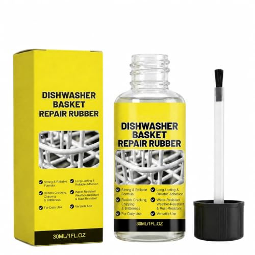 Spülmaschinenkorb Rost Reparatur, Rostschreck für Spülmaschine und Spülmaschinenkorb Reparatur, für Geschirrkörbe Emaille Reparaturset Hitzebeständig, Anti Rost Spülmaschine Lösung, Weiße 30 ml Flasch