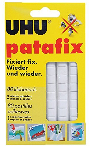 UHU Patafix Klebepunkte, wiederverwendbar, Weiß Weiß