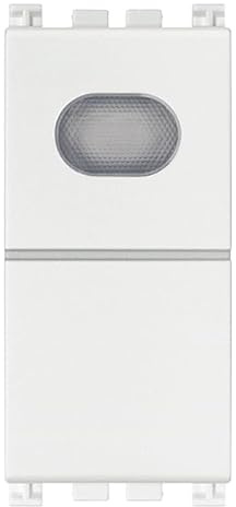 Vimar 19068.B Arké Pulsante 1 modulo, 1 polo NO 10A, con spia, bianco