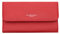 flora & co - Portefeuille Femme Rabat Tout-en-Un - Porte-chéquier Porte-Cartes Monnaie 3 en 1 - Compagnon Zippé 3 Volets Grande Capacité Fourre-Tout - Original Mode Tendance - Rouge