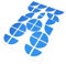 Finest Folia 4D Carbonfolie Emblem Ecken Aufkleber (K004 Blau)