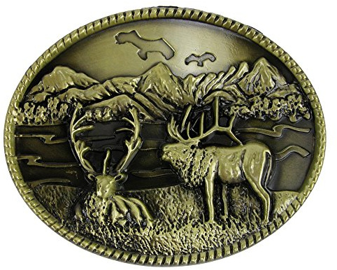 CTM Scenic Elk Belt Buckle