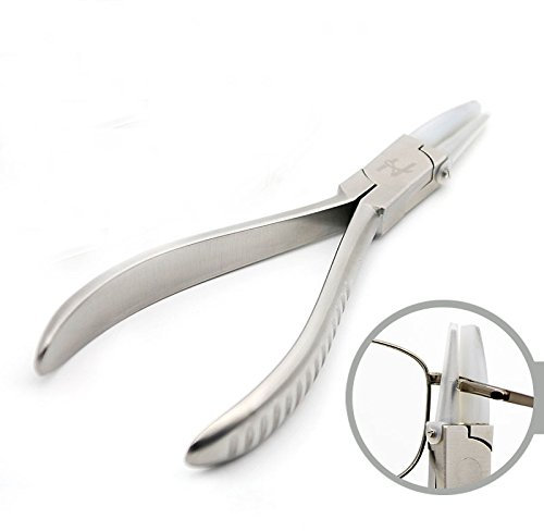 Edelstahl-hanchen Sonnenbrille, mit Gläsern, für Zangen Halbkreis Pinzette mit Kleber mit Brille