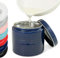 CYPRESS SUNRISE Bacon Grease Oil Container Storage Can Keeper w/Stainless Strainer Paleo Keto Pour Spout Ceramic Porcelain Stoneware Fat Separator Filter Multiple Colors NAVY BLUE