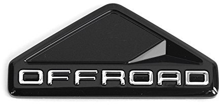 Original Offroad Plakette Logo Emblem satinschwarz chromglanz, selbstklebend