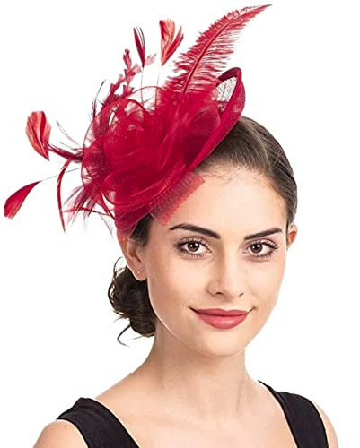 Épingles à cheveux Femme Accessoires Coiffure Mariage Chapeau Bibis Fascinator Bride Voilette en Maille Élégantes Serre-tête pour Cocktail Mariage Cérémonie Photographe Fête Soirée Déguisement