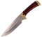 Muela Cuchillo Jabali JABALI-17R hoja de acero MoVa de 17 cm y empuñadura de madera coral y latón para Caza, Pesca, Supervivencia y Bushcraft - Realizado en Ciudad Real