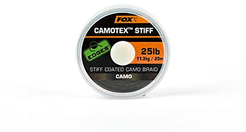 Fox Camotex Stiff Coated Camo Braid 20m - Vorfachmaterial, Tragkraft:25lbs/11.4kg