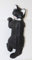 JS Garten Deko Dekorationsfigur Katze kletternd klein H 26 cm Dekofigur schwarz-weiß Tierfigur aus Kunstharz