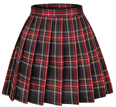 Seazoon Damenrock, hohe Taille, plissiert, Cosplay, Cheer, Mini-Schul-Tennisröcke, Erntedankfest, Weihnachten, Mittel