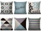 Yootiko Kissenbezüge 45x45cm Deko Kissenbezug Kissenhülle Geometrisches Muster für Sofa Büro Balkon Terrasse Hof (Stil 7, 6er-Set)