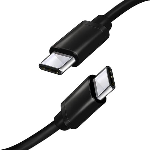 Lite-an USB C to USB C Charging Cable, Fast Charge and Sync Cord for Type C enabled devices, PD Charger cable, 0.5m C to C Half Meter Black