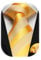 HISDERN Gestreifte Krawatten für Männer Krawatte und Einstecktuch Set für Hochzeit Party Arbeit Business Krawatte Herren Einstecktuch Kontrastfarbe Schlips Geschenke für Männer,Gelb