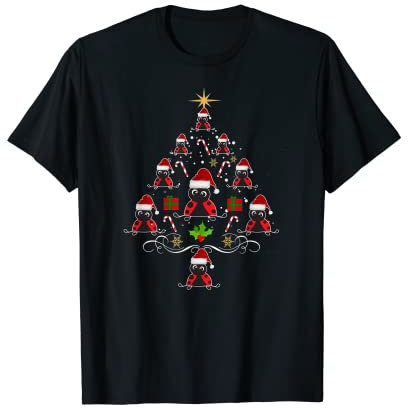 Christmas Tree With Ladybugs And Candy Cane T-Shirt