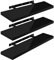 WOLTU Étagère Murale Lot de 3, Étagères Flottantes, pour Livres, CD DVD, en Panneau de Bois d'Ingénierie, 90x22,9x3,8cm, Noir, RG9481sz-3