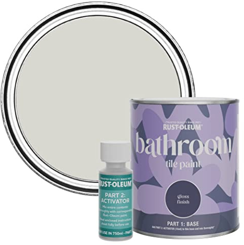 Rust-Oleum Grey Water-Resistant Bathroom Tile Paint in Gloss Finish - Bare Birch 750ml