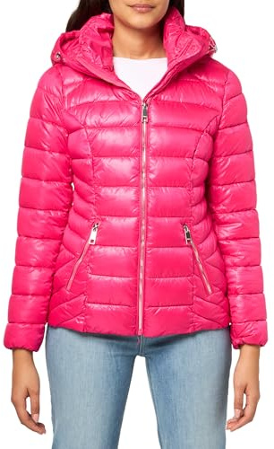GUESS Veste à capuche de poids moyen pour femme, rose vif, L