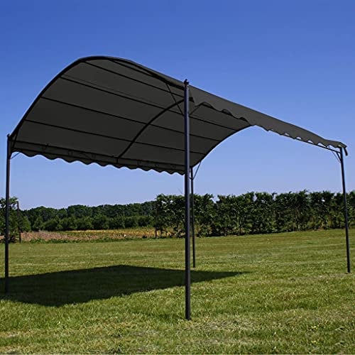 Hommdiy Pavillon Gartenpavillon Überdachung Partyzelt Pergola Garten Terrasse Terrassenpavillon Sonnenschutz Gartenzelt 3x4 m Anthrazit, 47949d