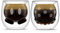 JoyJolt Mickey Pants and Minnie Skirt 3D 57.7 g Espresso Cups Double Walled Espresso Glasses (2pc) Small Double Wall Glass Coffee Cups Demitasse Cups, Espresso Measuring Cup or Liqueur Shot Glasses