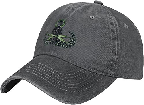 YINGD U.S. Veteranen Owned EOD Badge Denim Baseball Cap Hat Verstellbare Cowboyhut, #427, One size