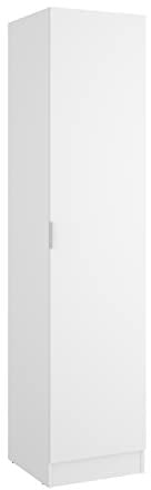 DEKIT GRUPO RIMOBEL Essen Armario ropero de 1 Puerta, Madera de ingeniería, Blanco, 184x41x52 cm