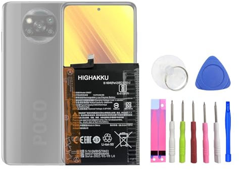 HIGHAKKU Batterie de rechange BN57 compatible avec Poco X3 NFC M2007J20CG, M2007J20CT/POCO X3 Pro avec outils