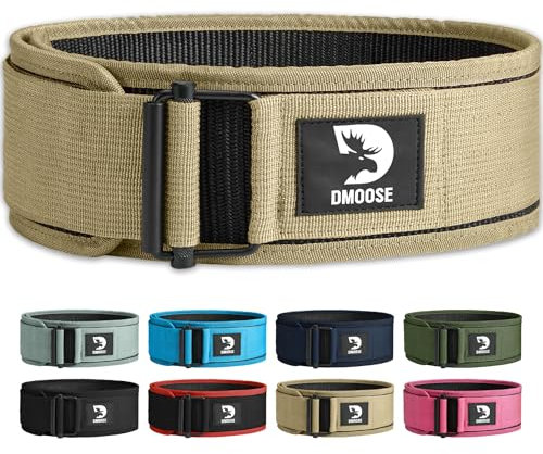 DMoose Gewichthebergürtel mit automatischer Verriegelung für Herren, bietet Lendenwirbelstütze und Stabilität, 10,2 cm, Nylon, Kreuzhebegürtel mit verstellbarer Schnalle, Fitnessgürtel für Männer