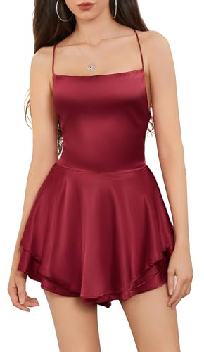 LouVasabuce Damen Stramplerkleid Schmale Passform