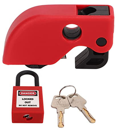 Dispositivo di Blocco Dell'interruttore Automatico, il Set di Blocco Dell'interruttore Automatico Universale Include 1 Blocco Dell'interruttore, 1 Lucchetto e 2 Chiavi