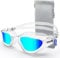 OMID Swim Goggles, P2 Polarized 【Patent & Upgrade】 Anti-Fog Anti-UV No Leakage Swimming Goggles for Adult Men Women Youth (Polarized-AllClear-Gold)