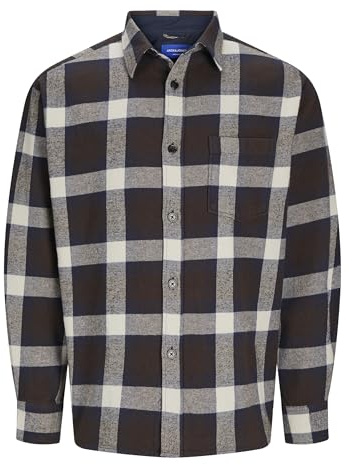 Jack & Jones Jorfrederiksberg - Maglietta in Flanella Camicia Casual Uomo (Pacco da 1)