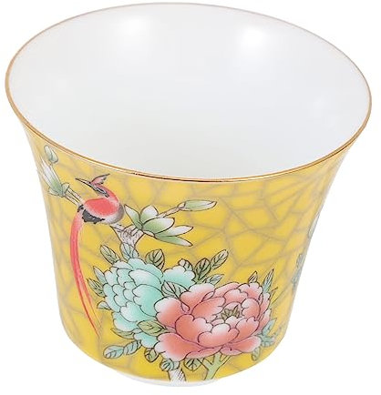 Zerodeko Tazza Da Tè in Ceramica Antica Design Classico Motivo Uccelli e Fiori Tazza Da Tè Elegante e Durevole Per Casa Regalo