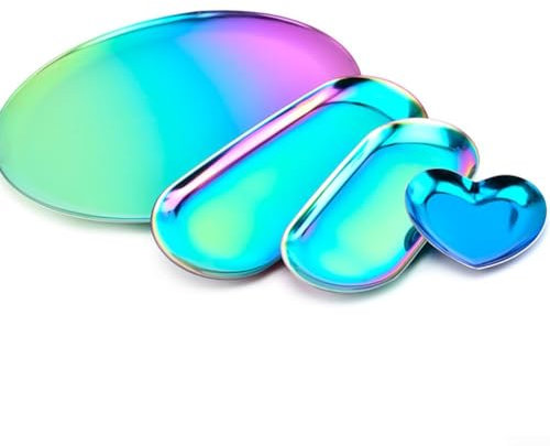 Assiettes ovales en acier inoxydable pour gâteaux, desserts, barbecue, fruits secs, friandises de fête