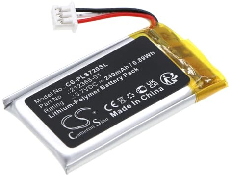 TCTK Akku 240mAh Kompatibel mit [Poly] Savi 7200, Savi 7200 Office, 7210 Office, 7220 7300, für [Plantronics] 7210 7220 7300 Ersetzt 212366-01, 216261-01