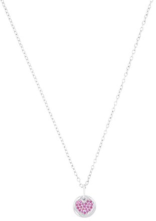 Prinzessin Lillifee Kette mit Anhänger 925 Sterling Silber Mädchen Kinder Halsschmuck, mit Zirkonia synth., 35+3 cm, Silber, Herz, Kommt in Schmuck Geschenk Box, 2037921