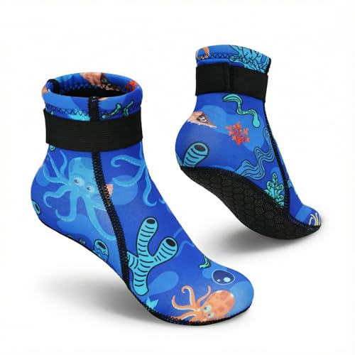 Summshall Calzari Neoprene Bambini, 3MM Calze Neoprene Calzini Neoprene per Ragazzi Ragazze per Immersioni, Nuoto, Sport Acquatici