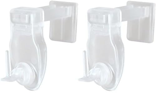 Juego de 2 soportes para barra de cortina sin taladro, ganchos a presión sin adhesivo para barras de cortina ligeras y visillos, fijación de varilla extraíble para ventana, color transparente