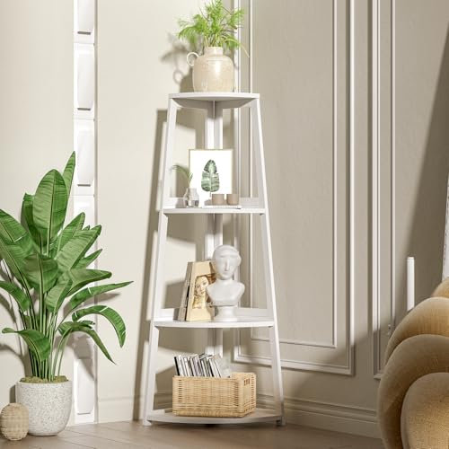 POXAKA Corner Shelf (White, 4 Tier), MC703