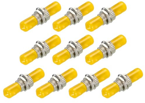 sourcing map Fiber Optical Coupler ST to ST UPC, Single Mode Simplex Adapter, ST-ST UPC, for Network Internet Connector, 10pcs