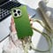 Emlivi Chaîne de téléphone portable pour iPhone 14 - Coque de protection avec bande - En silicone multicolore mat - Avec cordon - Cordon réglable - En TPU - Quatre coins - Anti-chute - Vert