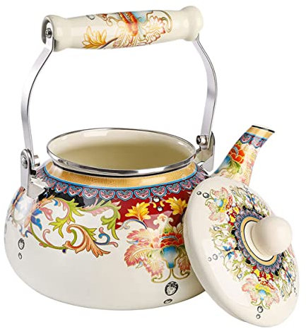 TOPBATHY 2 Piezas Pava cafeteras jarra cafetera hervidor retro water boiler teapot hervidor electromagnético tetera antigua tetera de la casa hervidor de agua para calentar Acero inoxidable