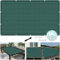 Parasol d'extérieur rectangulaire avec corde, anti-UV, 98 % Vert foncé 2,4 x 2,9 m