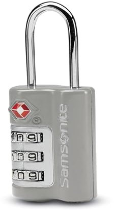 Samsonite 91160-1508 Serratura e Accessori di Sicurezza Viaggio TSA Approvato, Grigio Chiaro