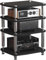 HiFi-Rack Druckerregal TV-Regal 4-stufige Phonoschrank CD DVD Verstärker-Rack Lautsprecher-Rack Mit Verstellbaren Ablagen Audio-Tower Für Home Office Kino(Style 2)